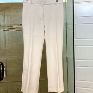 Ann Taylor cream off white straight trousers